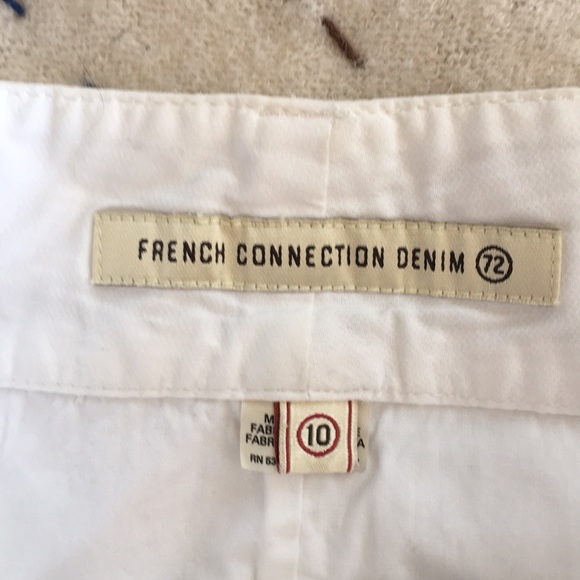 🧿Vintage French Connection White Denim Skirt - Picture 3 of 3